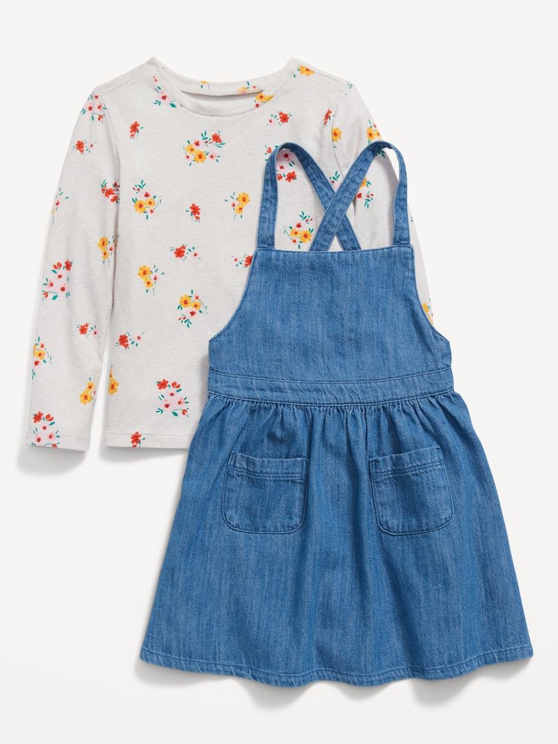 Vestido con pichi de chambray y Playera de Old Navy | Old Navy - Old Navy MX