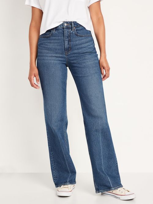Jeans Old Navy Extra High-Waisted Sky-Hi Wide-Leg para Mujer
