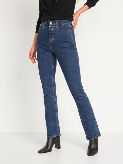 Jeans Old Navy Extra High-Waisted Button-Fly Kicker Boot-Cut para Mujer
