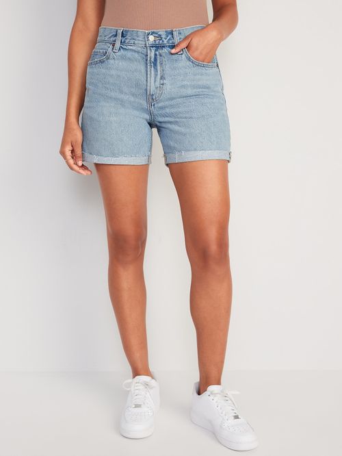 Shorts Old Navy High-Waisted Slouchy Straight Non-Stretch para Mujer