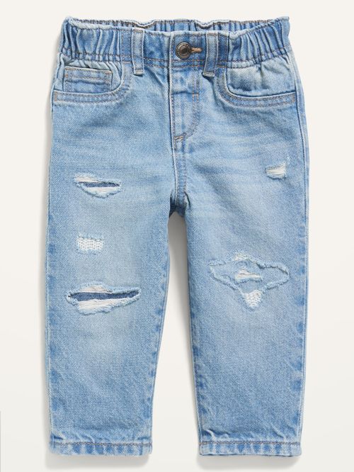 Jeans Old Navy Loose Rip & Repair Elastic-Waist para bebe
