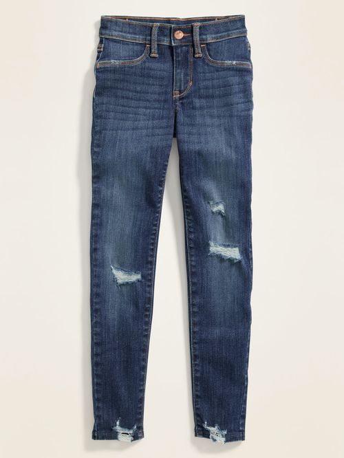 Jeans Old Navy Rockstar 360° Stretch Distressed para Niña