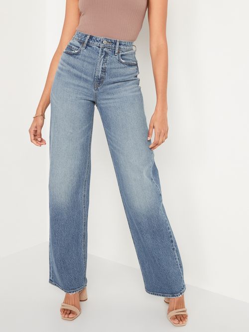 Jeans Old Navy Extra High-Waisted Wide-Leg para Mujer