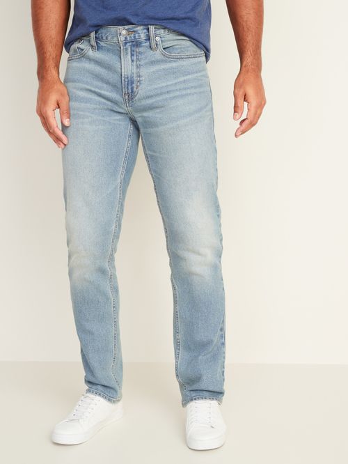 Jeans Old Navy Straight Built-In Flex Light-Wash para Hombre