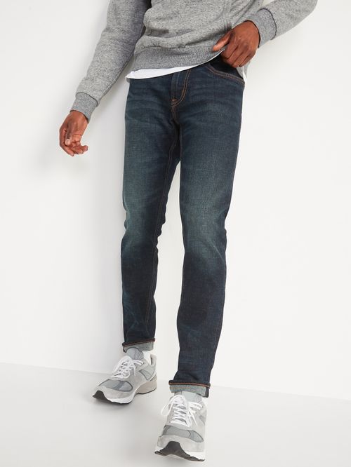 Jeans Old Navy Skinny Built-In Flex Dark-Wash para Hombre