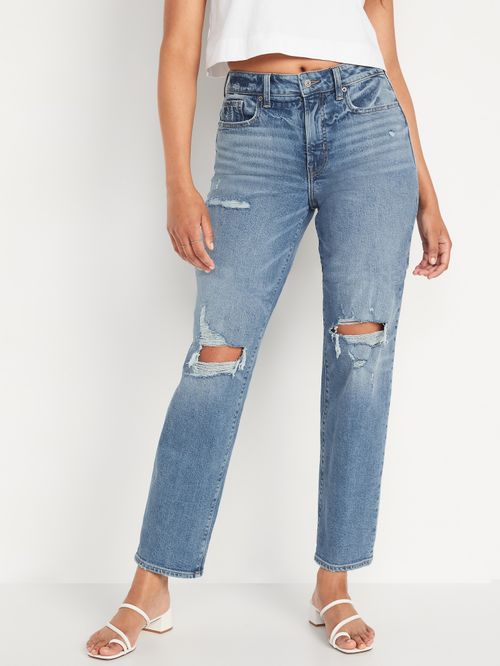 Jeans Old Navy High-Waisted O.G. Loose Ripped para Mujer