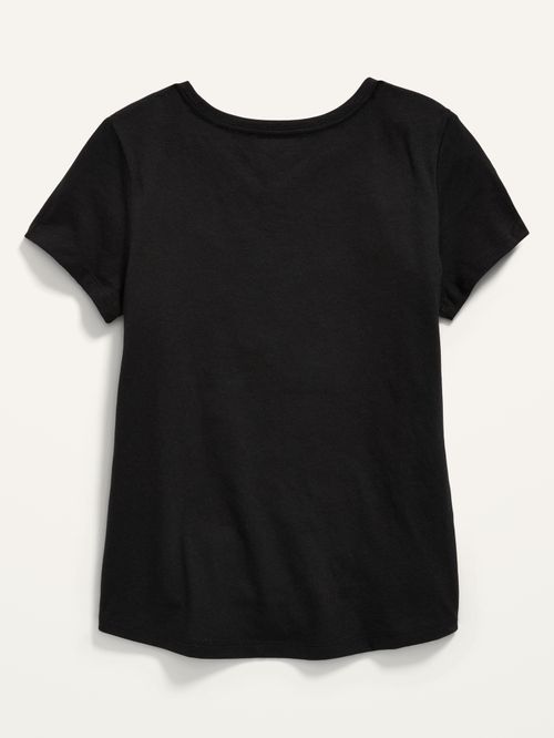 Playera de manga corta de tejido lisa super suave Old Navy para mujer