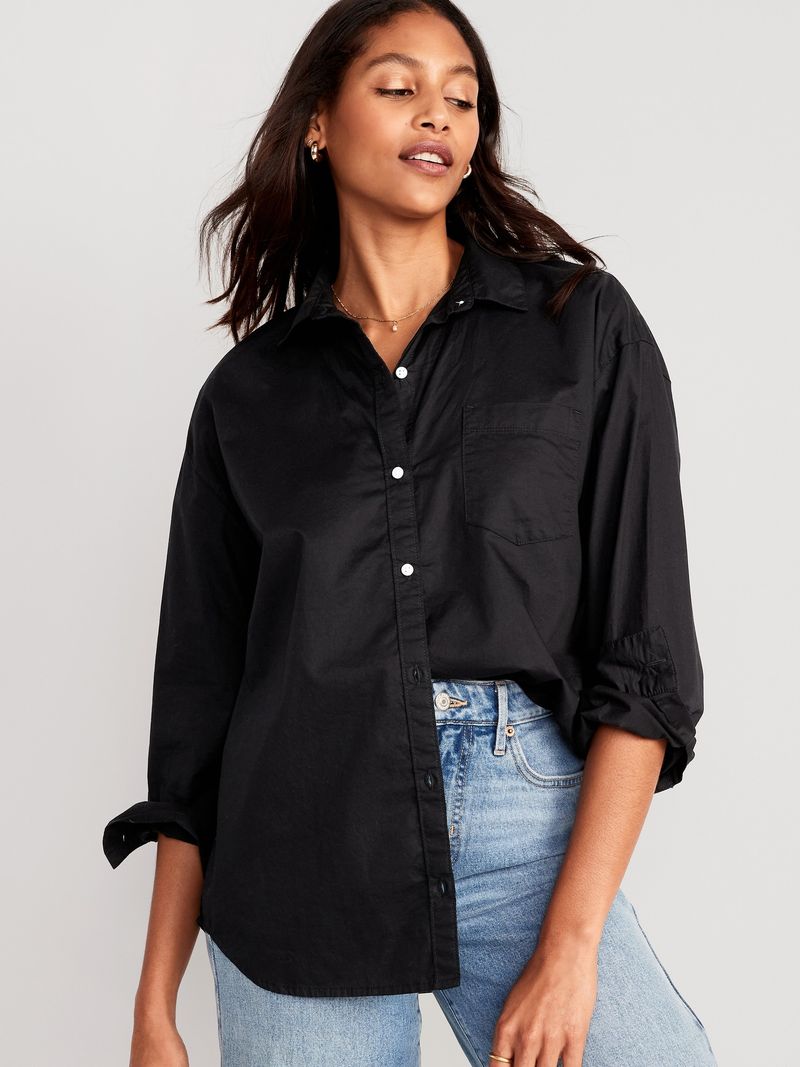 Camisa de manga larga Oversized Old Navy para Mujer Old Navy Old Navy MX