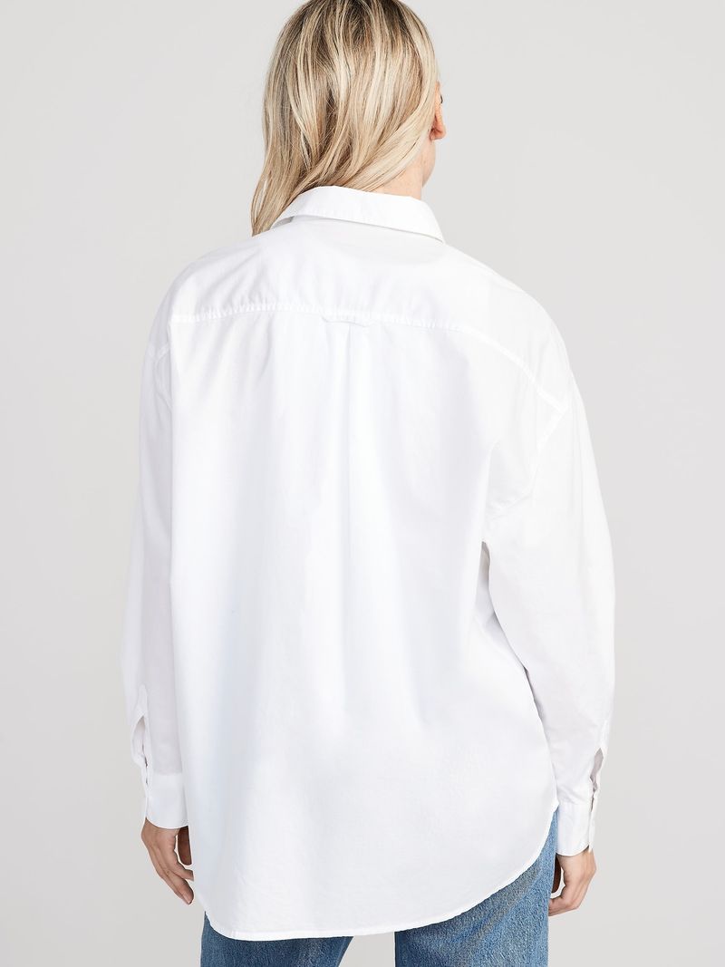 Camisa blanca manga larga mujer sales