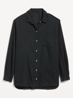 Camisa-de-manga-larga-de-mezcla-de-lino-Old-Navy-para-Mujer-559370-001