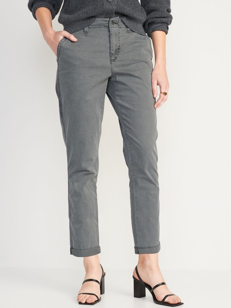 Pantalones chinos OGC de talle alto Old Navy para mujer