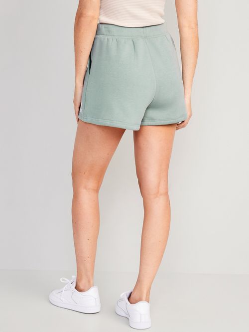 Shorts de fleece con logo Old Navy para Mujer