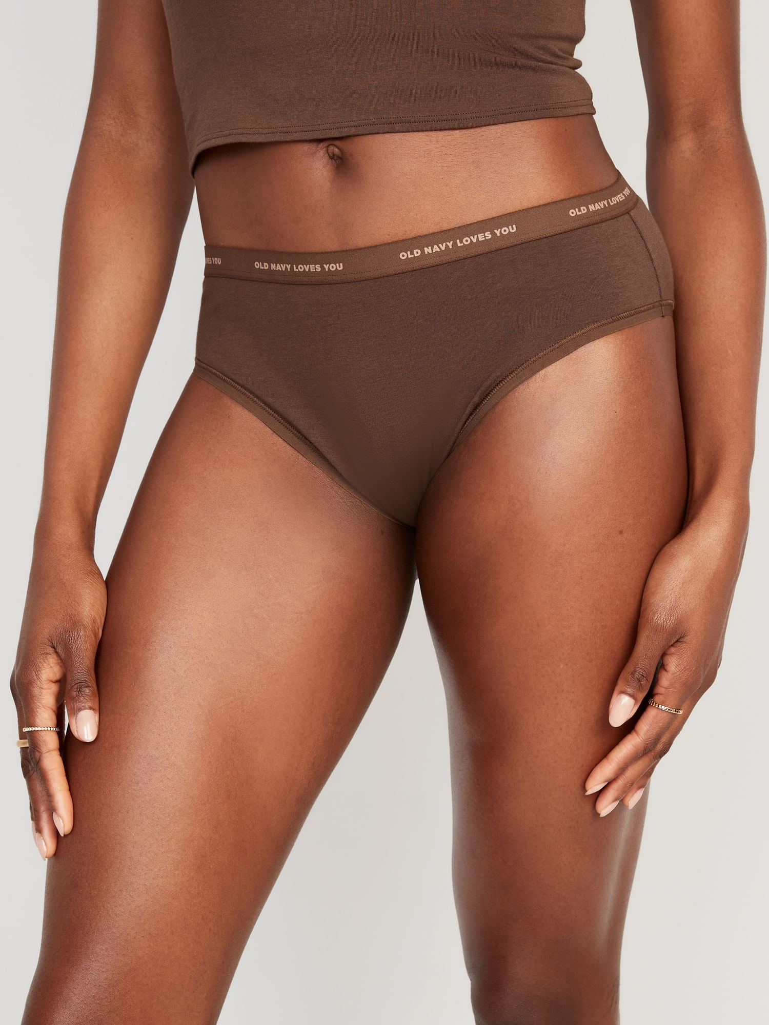 Bikini de cintura alta con logo Old Navy para Mujer