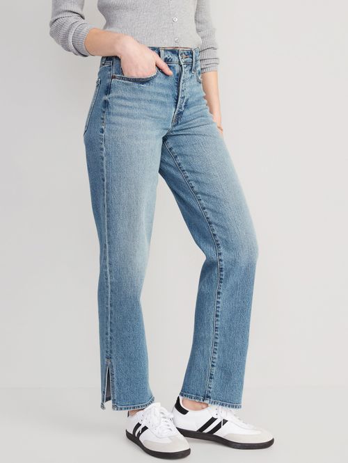 Jeans High Waisted Loose Side-Sit Old Navy para Mujer