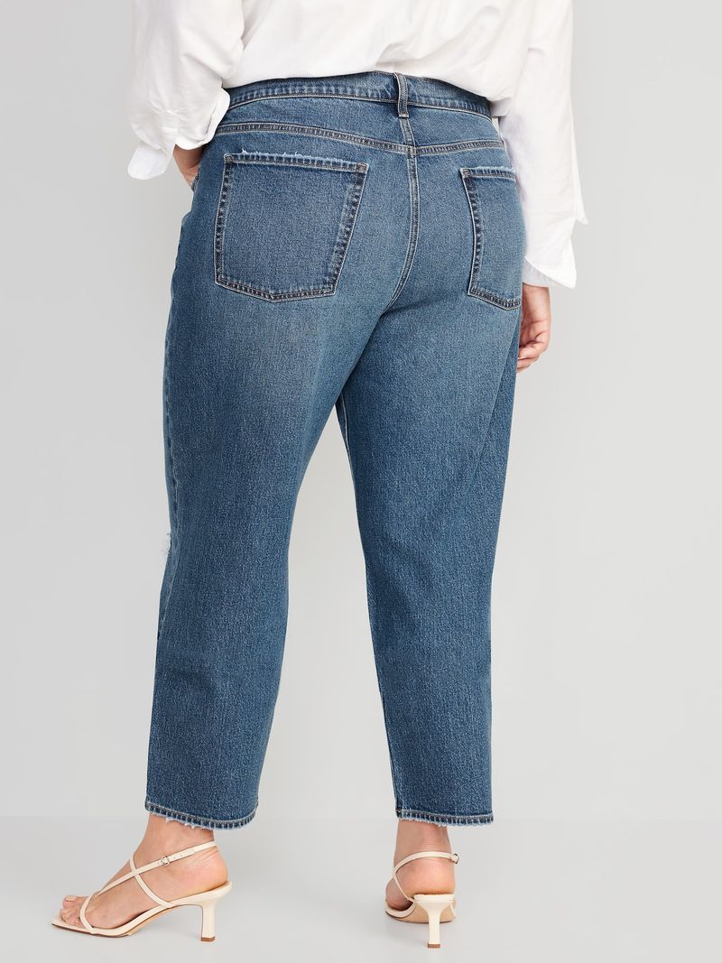 Jeans Mid-Rise Boyfriend Loose Ripped Old Navy para Mujer