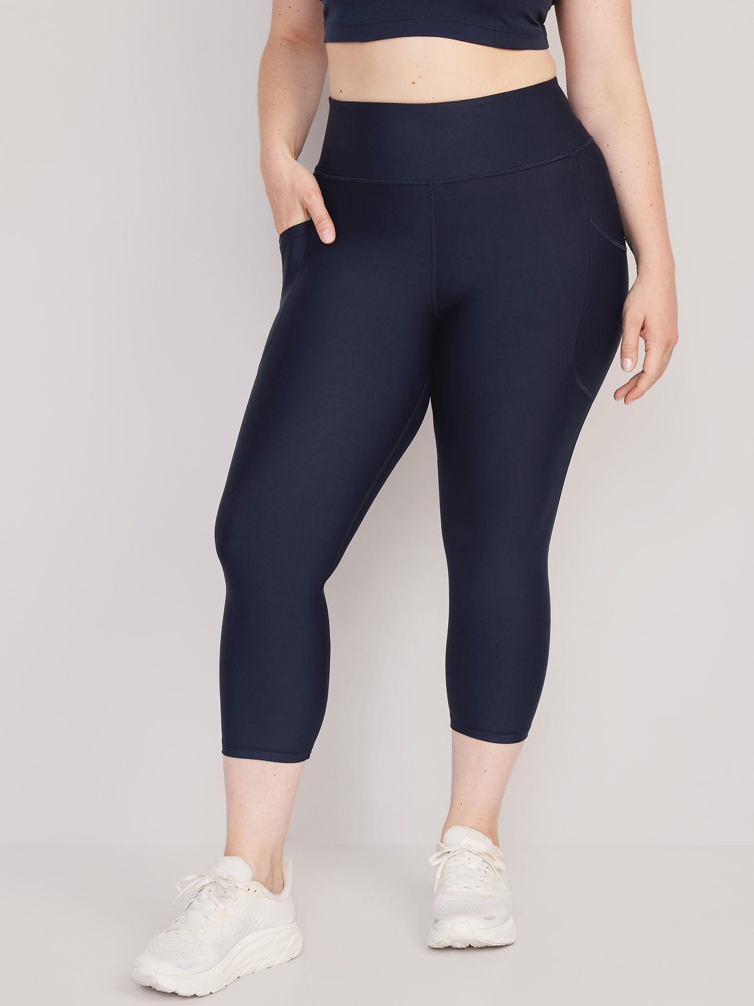 ON Leggings cortos de cintura alta para mujer - On Navy – Line Up Shop