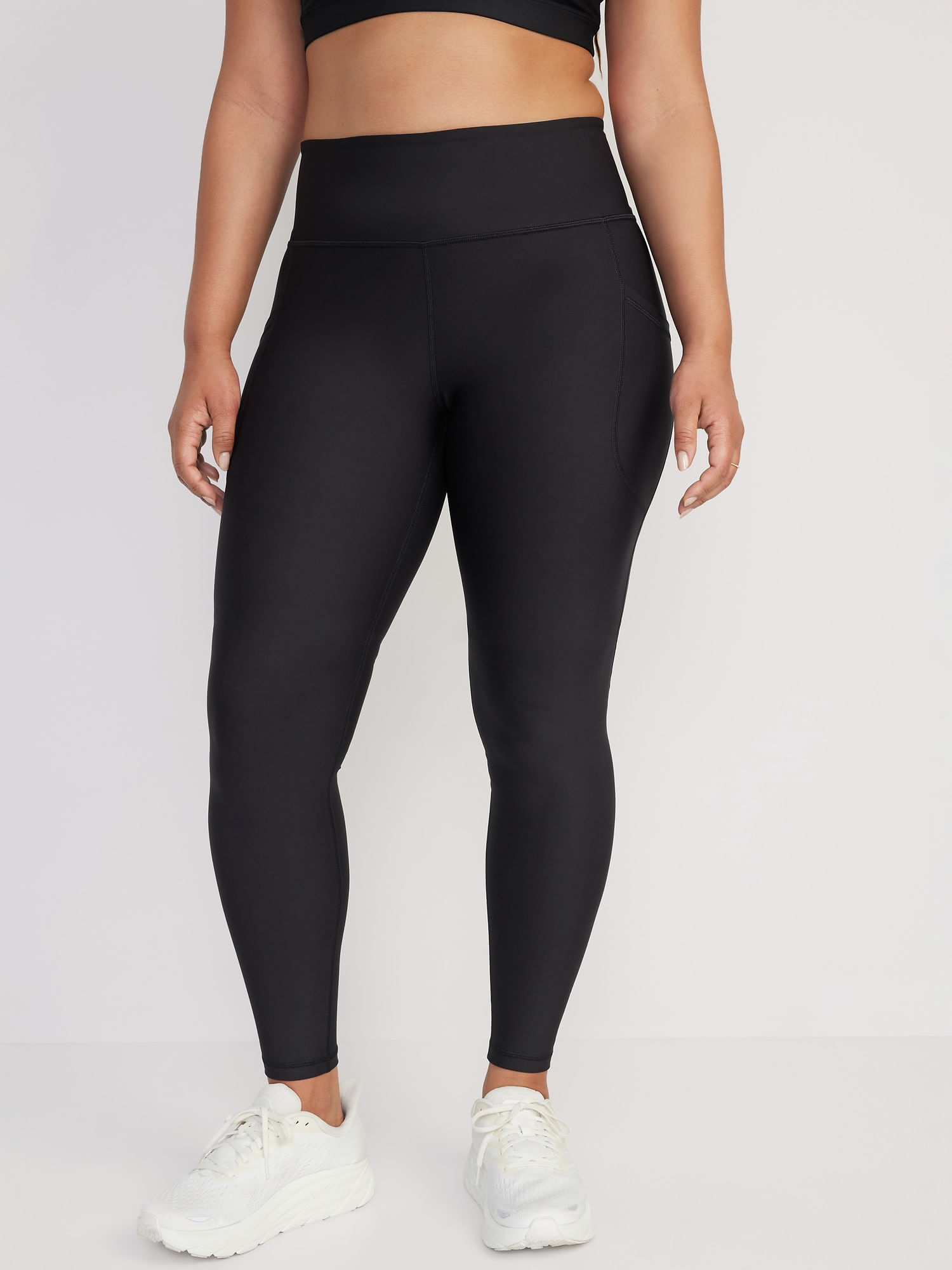 LOVESOFT Mallas de malla para mujer, cintura alta y no transparente, h –