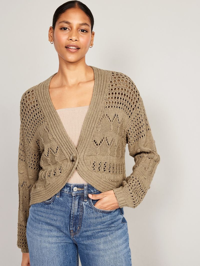 Sueter tipo cardigan corto Old Navy para Mujer