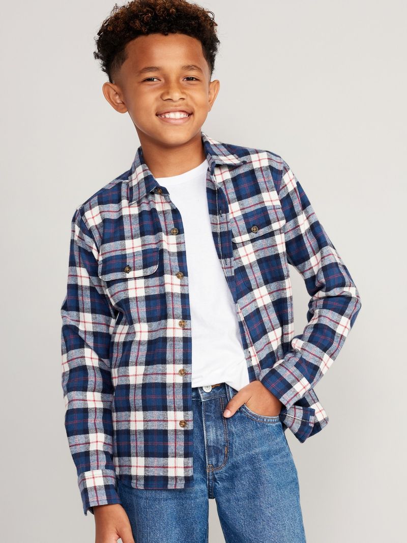 Camisa de franela con estampado a cuadros Old Navy para Nino Old Navy Old Navy MX