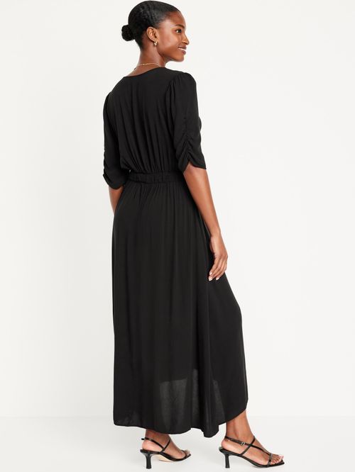 brown and white polka dot dress Brown Polka Dot Wrap Frill Dress – AX Paris