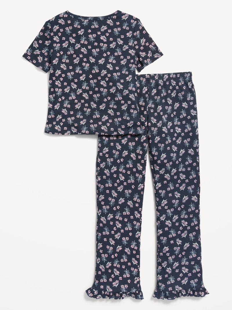 Set-de-pijama-estampada-de-playera-de-manga-corta-y-pantalon-Old-Navy-para-Nina-752754-000