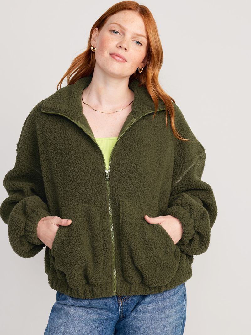 Chamarra Oversized de Sherpa Old Navy para Mujer