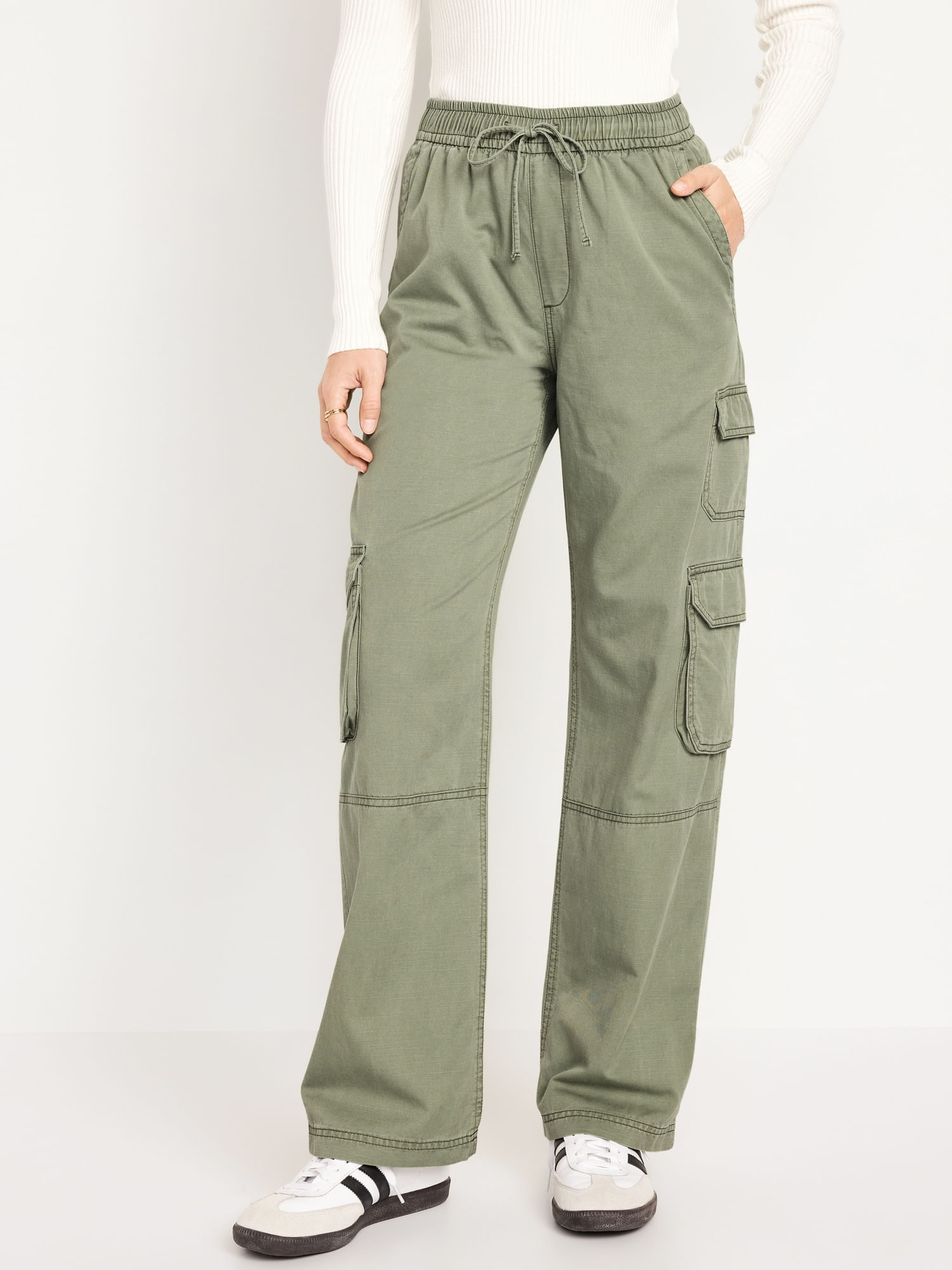 Old Navy Pantalón Casual para Mujer con Cintura Elástica Diseño De Cordón  Modelo 413108 Talla L Verde. : : Ropa, Zapatos y Accesorios