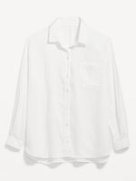 Camisa-de-manga-larga-de-mezcla-de-lino-Old-Navy-para-Mujer-856134-001