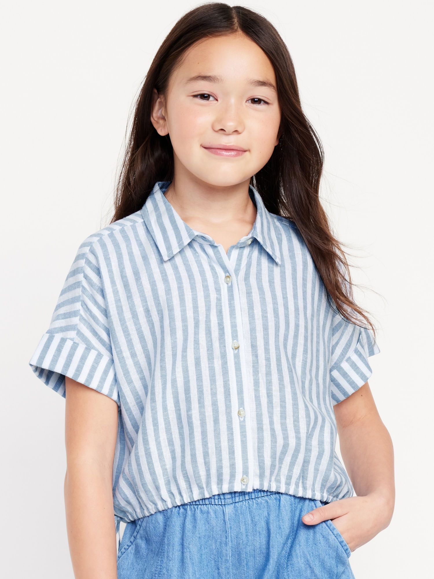 Camiseta azul claro manga corta para niña– Codelin