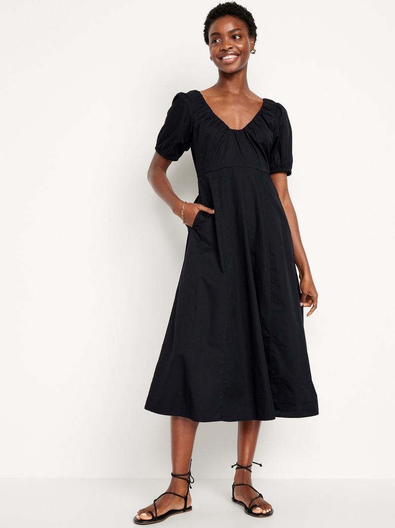 Vestido Midi con cintura definida Old Navy para Mujer