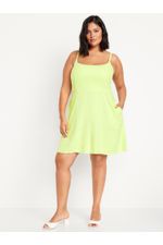 Vestido-Mini-Fit-y-Flare-de-mezcla-de-lino-Old-Navy-para-Mujer-863521-004