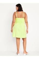 Vestido-Mini-Fit-y-Flare-de-mezcla-de-lino-Old-Navy-para-Mujer-863521-004