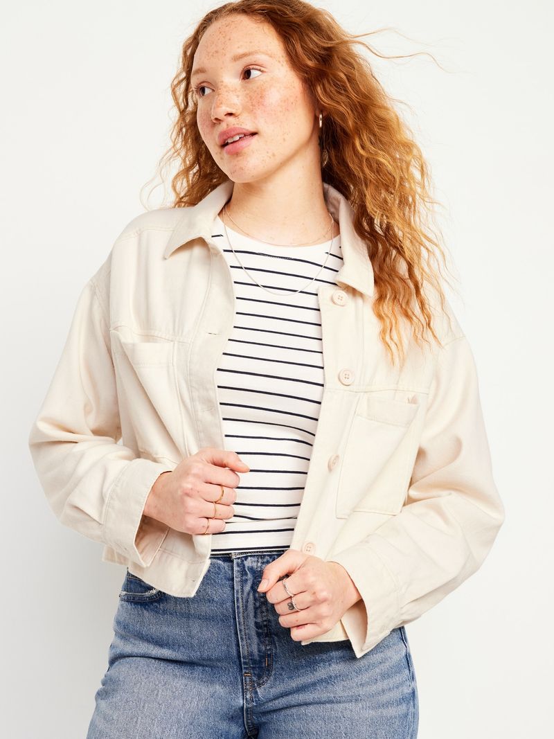 Chamarra corta para mujer Old Navy