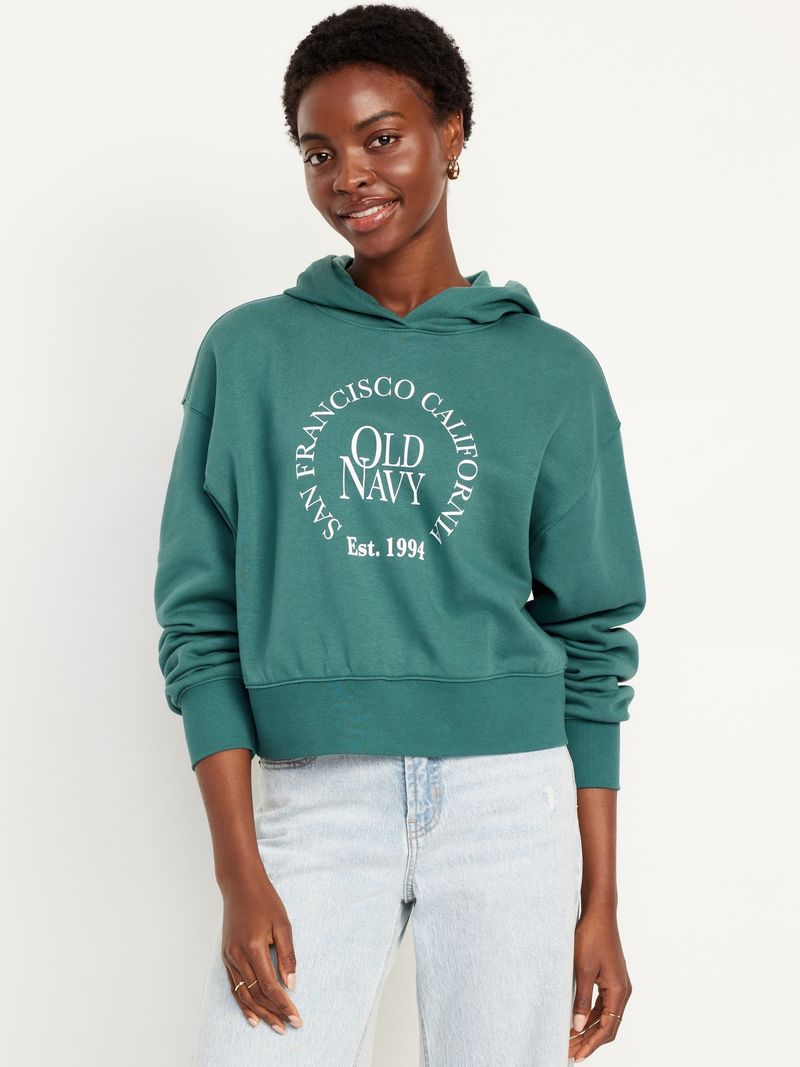 Sudadera con logo y capucha oversized Old Navy para mujer