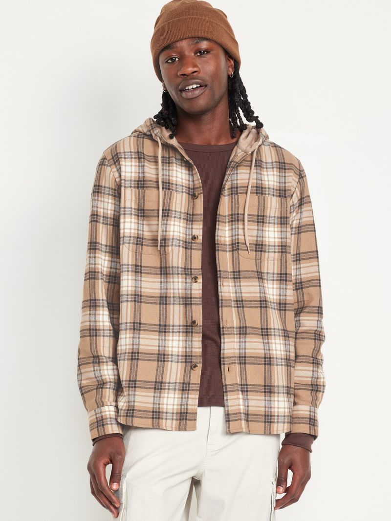 Camisa de franela con gorro para hombre Old Navy