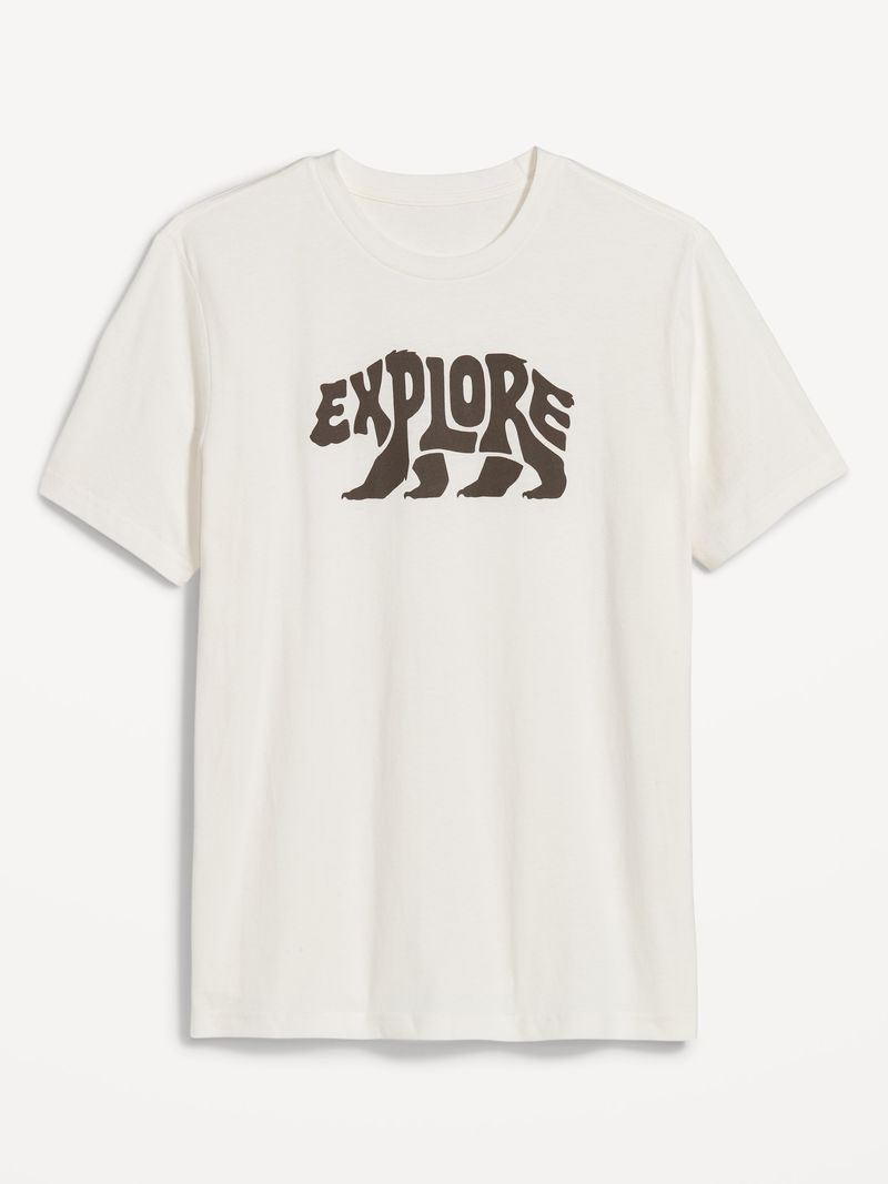 Playera manga corta con gráfico al frente para hombre Old Navy