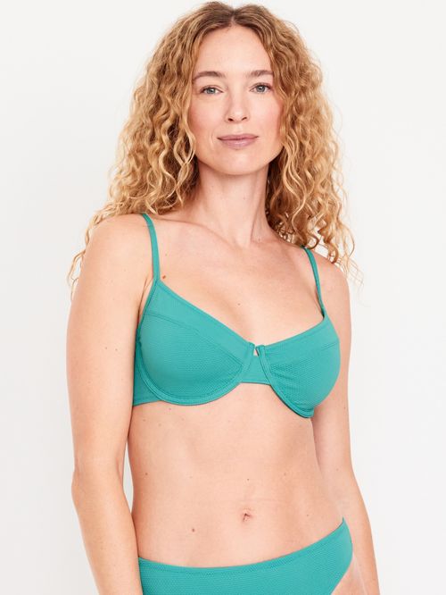 Top de traje de baño balconette para mujer Old Navy
