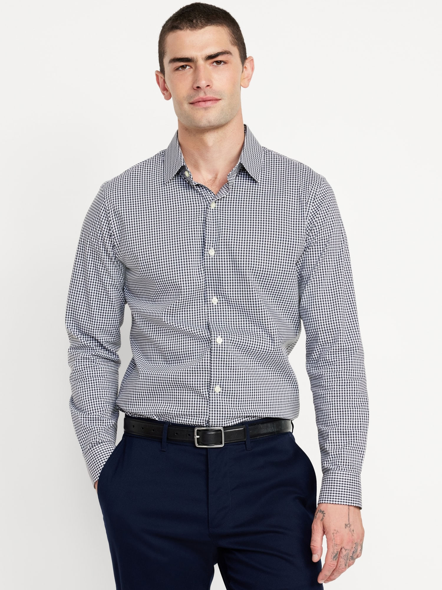Camisa Dockers De Vestir Para Hombre - Corte Ajustado, Cuello Con Botones - Calidad Original