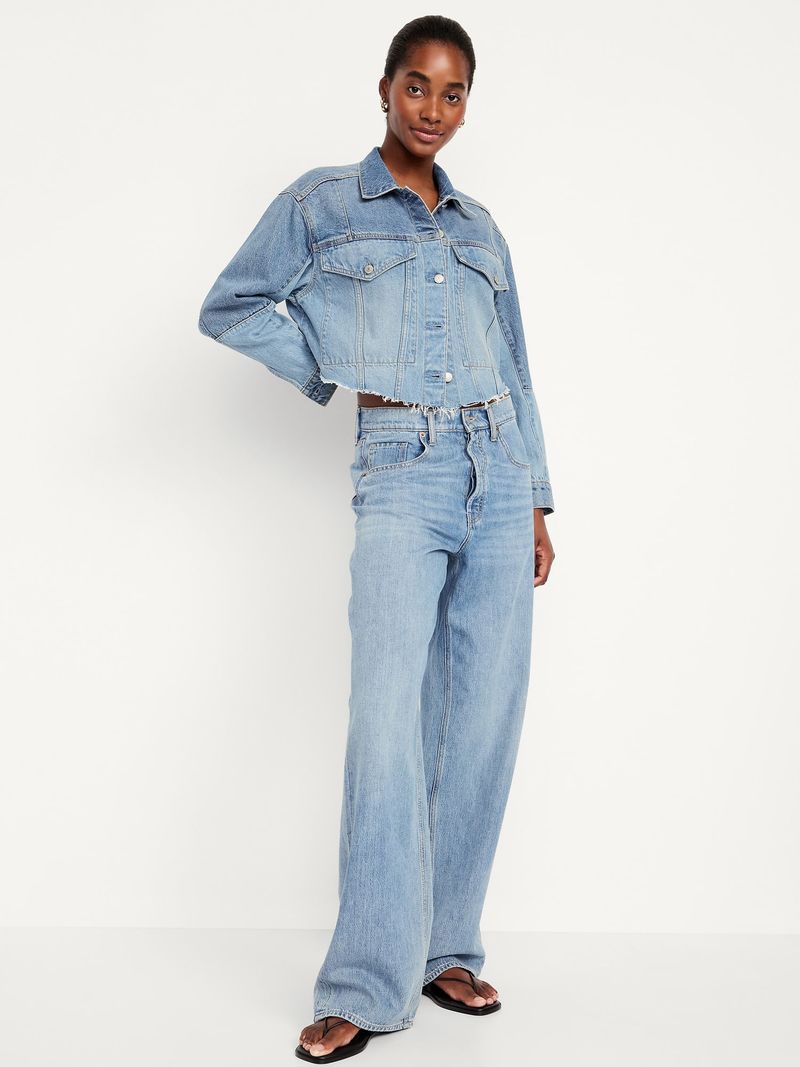 Vestir Jacket De Mezclilla Mujer Chamarra De Mezclilla Corta Para