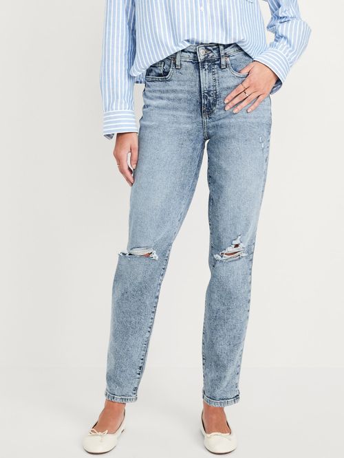 Jeans High-Waisted OG Straight Ankle Old Navy para mujer