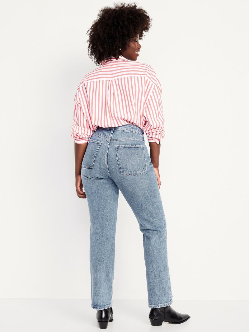 Old Navy Jeans Curvy Extra High-Waisted Straight para mujer Old